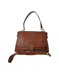Chiltern Satchel, Grained Leather, Tan, Strap, DB
